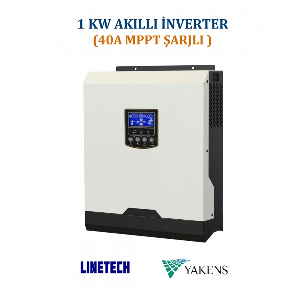 1000W Linetech Mppt Akıllı inverter (Mppt 40AH Şarjlı)
